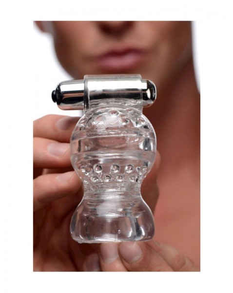 Clear Vibrating Penis Head Teaser - Clear