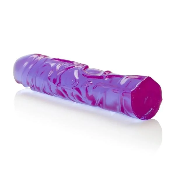 Reflective Gel Veined Chubby 8.5 Inch Purple Dildo