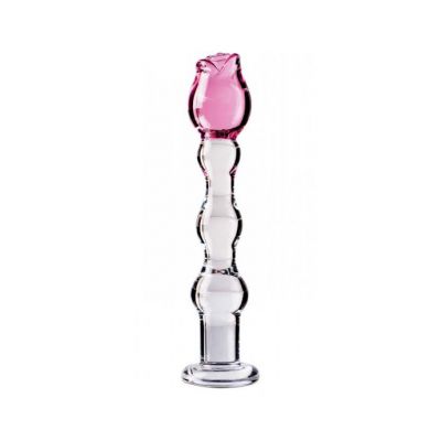 Rosebud Glass Wand 8 Inch