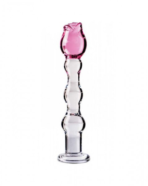 Rosebud Glass Wand - 8 Inch