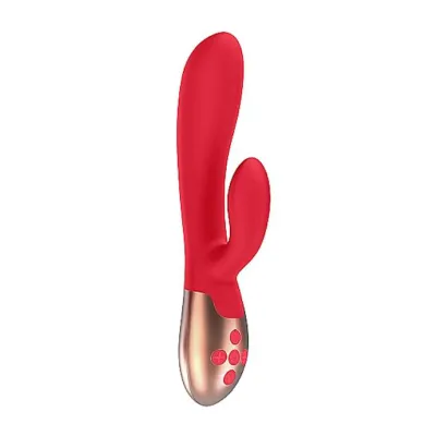Heating G spot Vibrator Exquisite Red 8 Inch