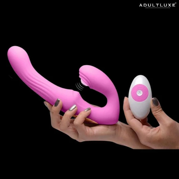 Strapless Strap-On Remote Control Vibrator