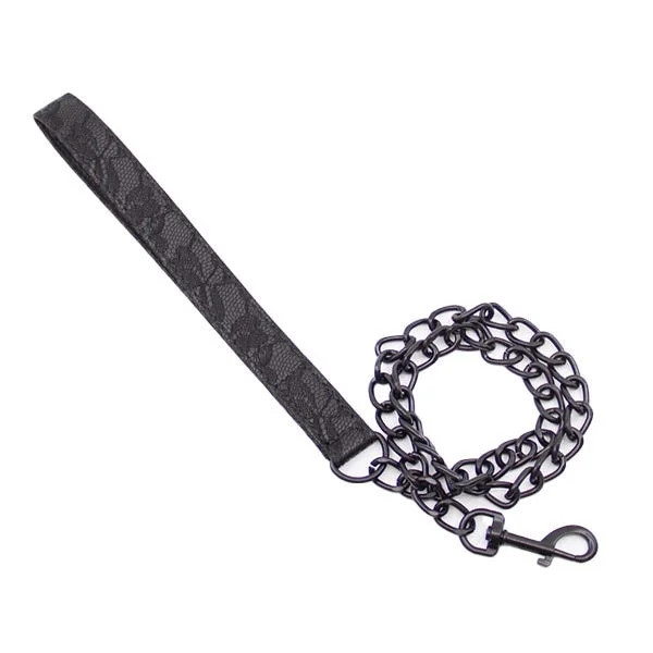 Love In Leather Neoprene Lace Collar and Lead Set