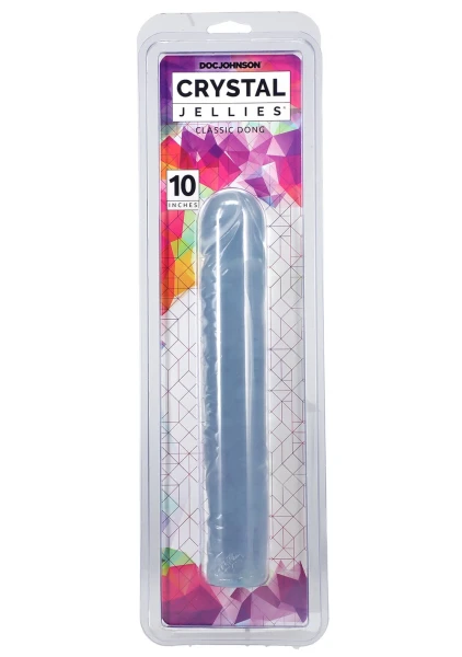 Crystal Jellies Classic Dong 10 Inch - Clear
