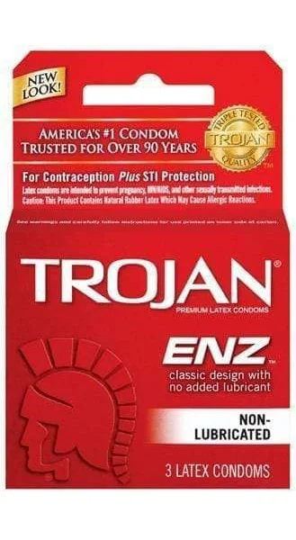 Trojan Enz Non-Lubricated Condoms - 3 Pack