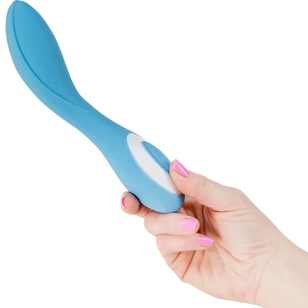 Wonderlust Serenity Rechargeable Silicone G-Spot Vibrator - Blue