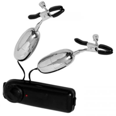 Silver Vibrating Nipple Clamps