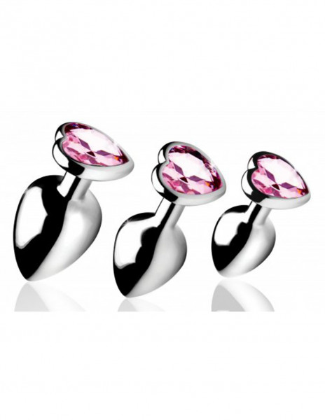 Booty Sparks Pink Heart Plug Set