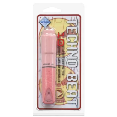 TECHNO BEAT POCKET ROCKET PINK 10 FUNCTION WATERPROOF