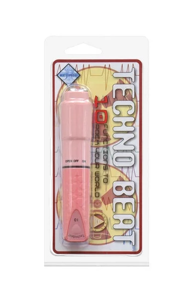 TECHNO BEAT POCKET ROCKET PINK 10 FUNCTION WATERPROOF