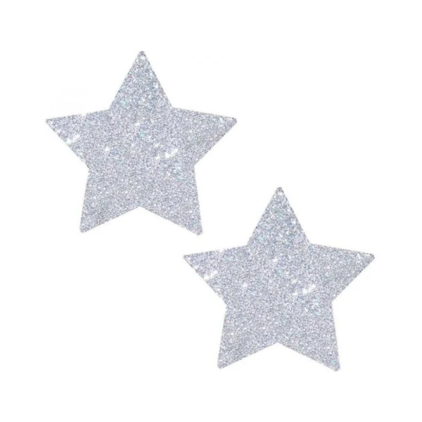 Sexy Accessories: Neva Nude Pasty Starry Nights Silver Glitter