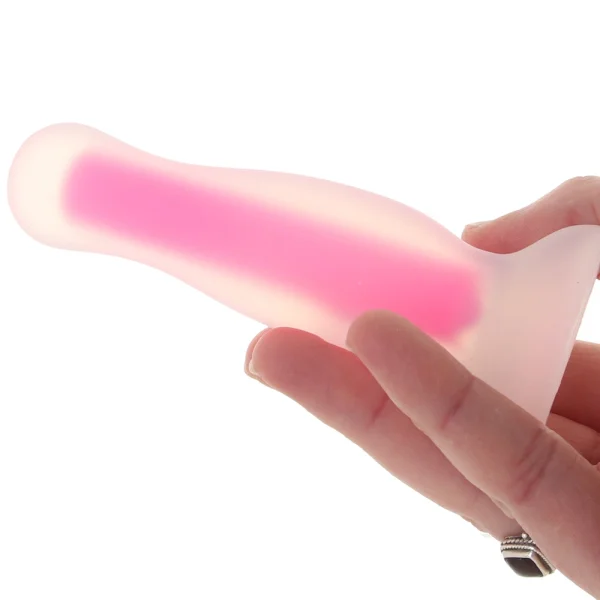 Evolved Novelties Luminous Pink Butt Plug Small