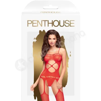 Penthouse Lingerie Red Hot Nightfall Suspender Bodystocking