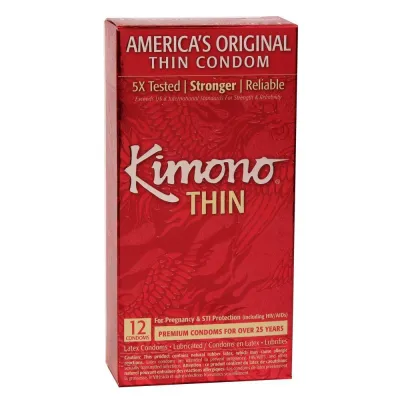 Kimono Thin Condoms 12 Pack Premium Condoms