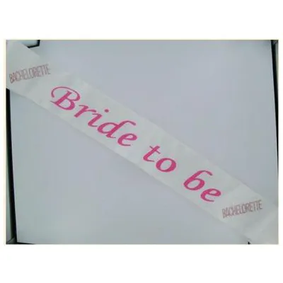 Bride 2B Sash W Pink Stones