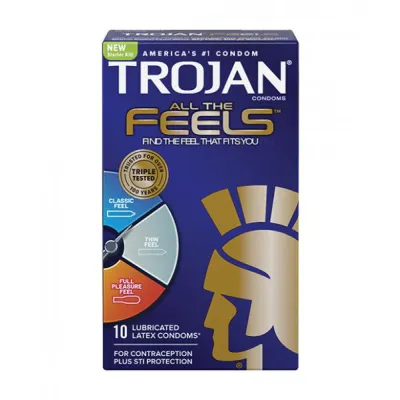 Trojan All The Feels Condoms Pack Of 10