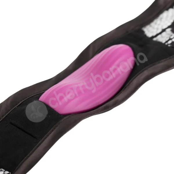 Svakom Edeny Vibrating Panties Purple Curved Vibrator With Black Tie-side Underwear