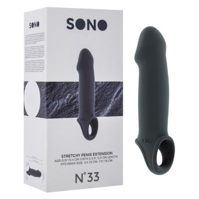 N033 STRETCHY PENIS EXTENSION GREY SONO