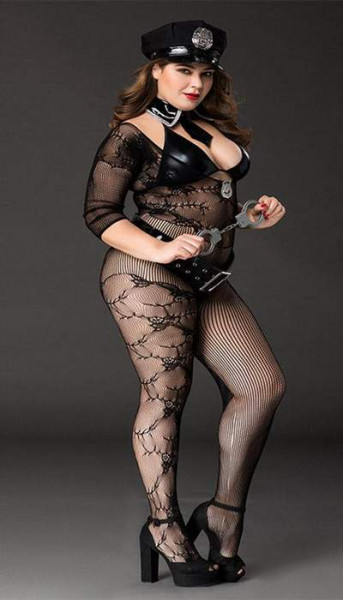 Sexy and Cuffed - Bodystocking Police Costume