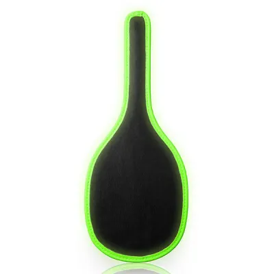 Ouch Glow In the Dark Bonded Leather Round Paddle