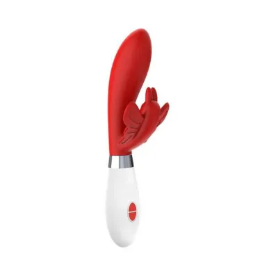 Luna Neon Alexios Ultra soft Silicone Dual Stimulator Red