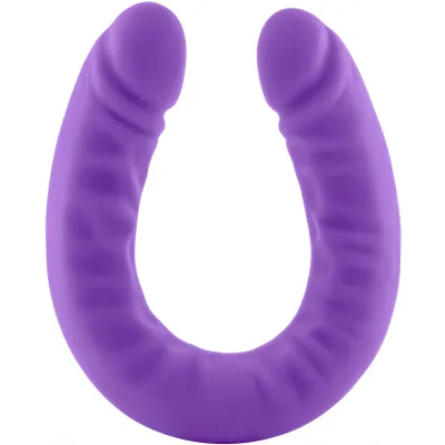 Ruse 18 inch Silicone Slim Double Dong by Blush Novelties Purple