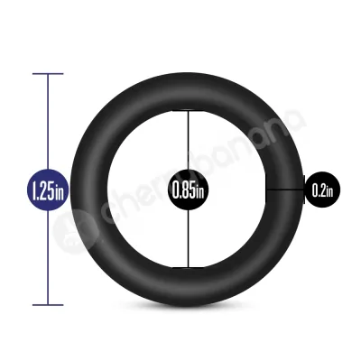 Performance VS2 Pure Premium Silicone Black Cock Rings Small 3 Pack