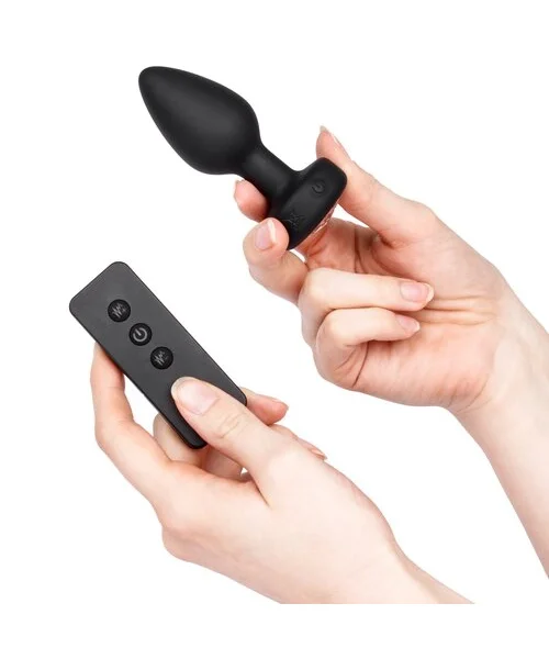 Bejewelled Black Silicone 10 Function Remote Butt Plug - 3 Inch — image 7 of 7