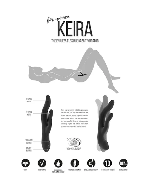 Keira - Black - 8.4 Inch