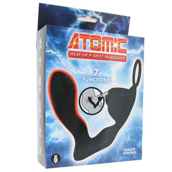 Atomic Heat-Up P-Spot Massager with Ring in Black — image 4 of 6