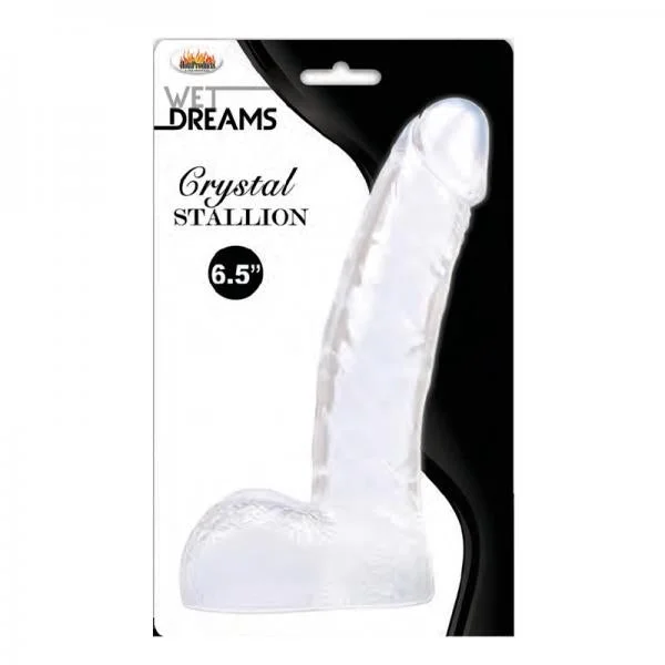 Wet Dreams Crystal Stallion Dong W/balls