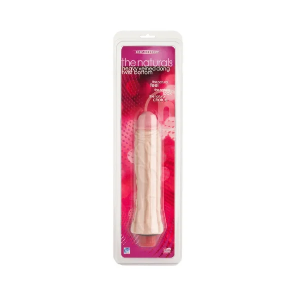 The Naturals Heavy Veined 8 inches Vibrating Dong