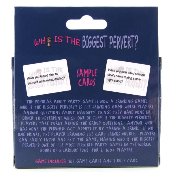 Who is the Biggest Pervert?  Card Game