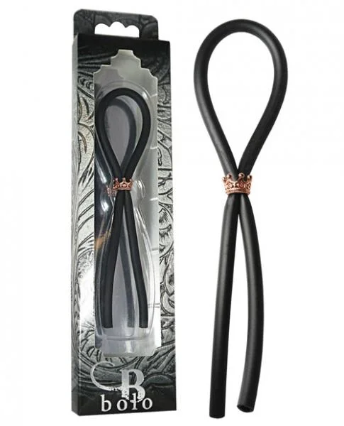 Bolo Lasso Ring Rose Gold Crown Slider Black — image 7 of 8