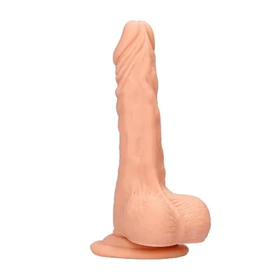 Realistic Suction Dildo With Balls Flesh 9 Inch