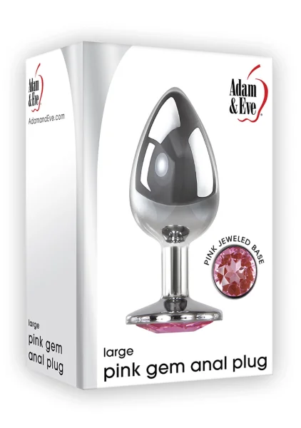 Adam & Eve Pink Gem Anal Plug - Large