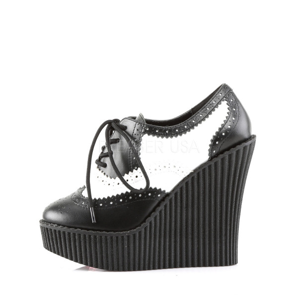 5 1/4 inches Wedge PF Lace-Up Brogue Creeper w/Wing Tip & Lace — image 3 of 4