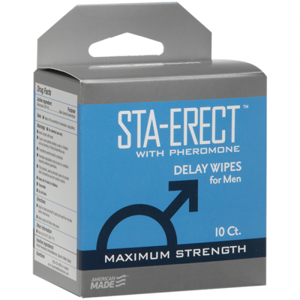 Sta-erect Delay Wipes For Men With Pheromones