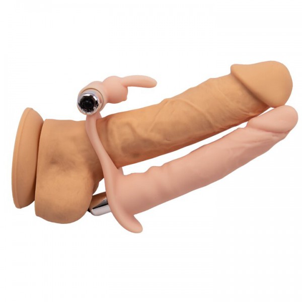 Bondara Light Tone Dual Penetration Vibrating Strap-On - 6.5 Inch — image 4 of 4