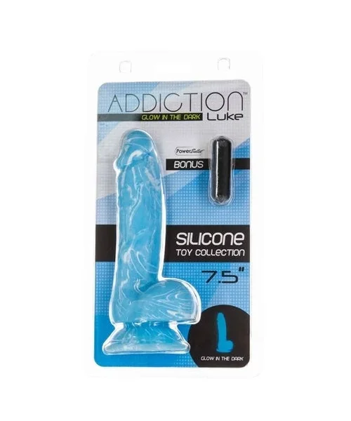 Addiction Brandon Glow-in-the-Dark Dildo With Balls 7.5" — image 4 of 6