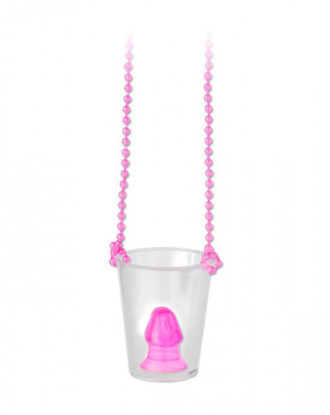 Pecker Shot Glass Necklace - Pink