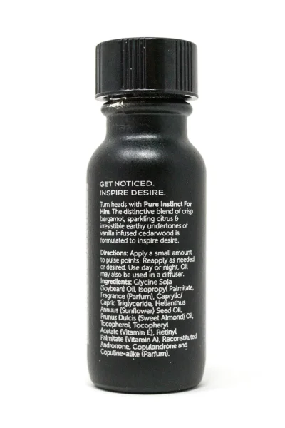Pure Instinct Black - Pheromone Cologne  Oil .5oz
