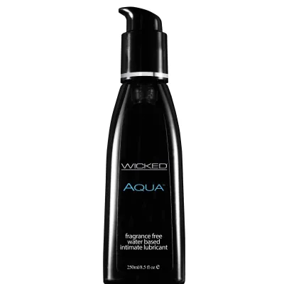 Wicked Aqua Fragrance Free Water Based Lubricant 8 5 Fl Oz 250 ml
