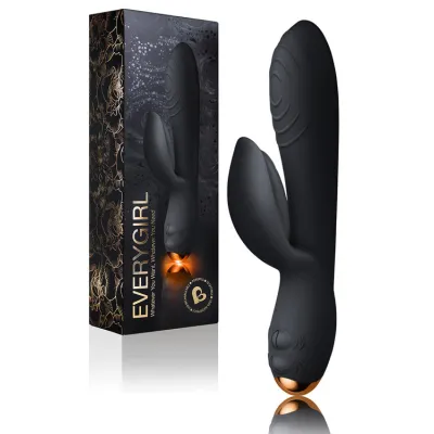 Rocks Off 7 Silicone Rabbit Vibrator with Colour Change LED