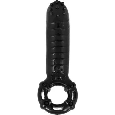 Hero Cockring Clitoral Massager Waterproof Black