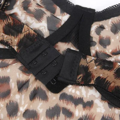 Bondara Siren Wild Thing Leopard Teddy Garter Harness