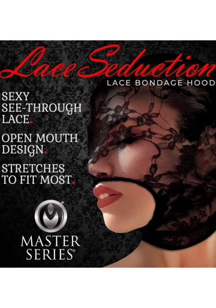 Master Series Lace Seduction Bondage Hood