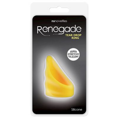 Renegade Tear Drop Cockring Neon Yellow