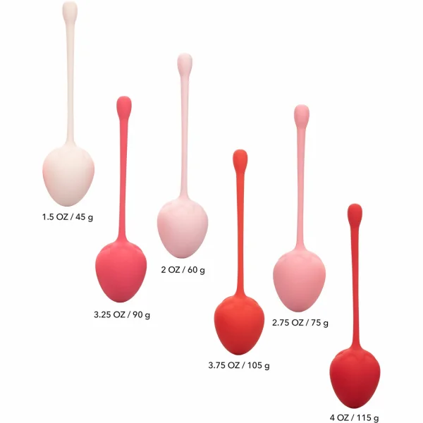 Strawberry Silicone Kegel Training Set By CalExotics