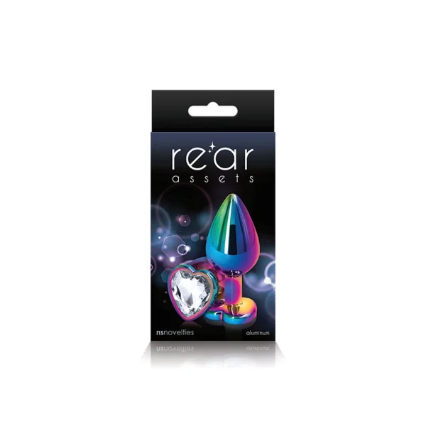 NS Novelties Rear Assets Multicolor Heart Medium Plug